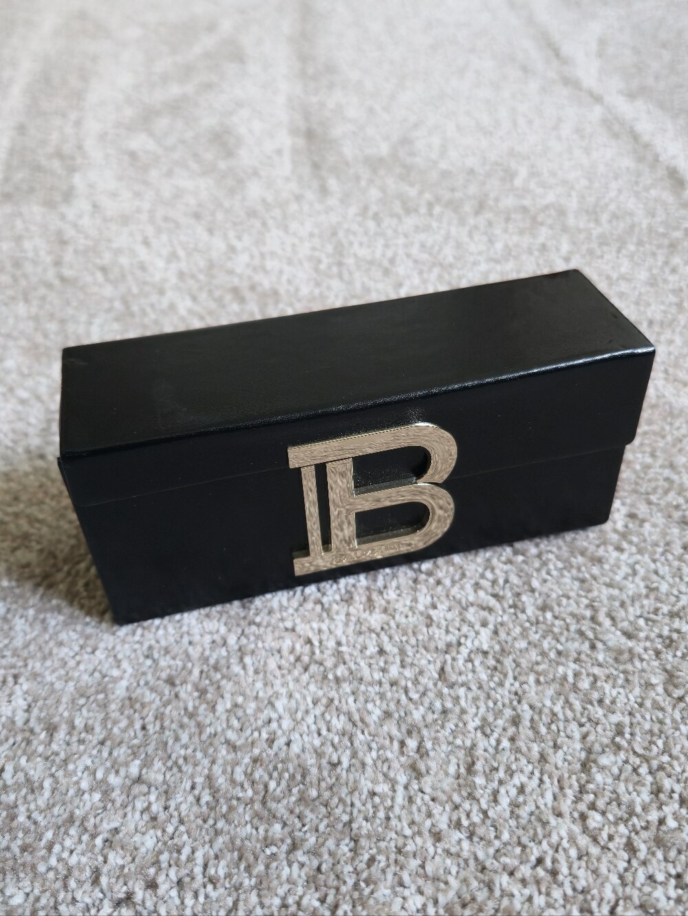 BALMAIN PARIS Empty Leather Case/Authentic